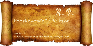 Moczkovcsák Viktor névjegykártya